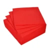 SET 40 SERVIETTES MICRO ROUGE 38X38CM