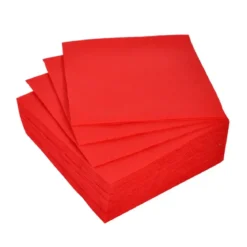 SET 40 SERVIETTES MICRO ROUGE 38X38CM