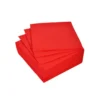 SET 40 SERVIETTES MICRO ROUGE 25X25CM