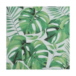 SET 20 SERVIETTES PAPIER 3 PLIS 33X33CM MONSTERA
