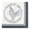 SET 20 SERVIETTES PAPIER 3 PLIS 33X33CM ESPRIT DE CAMPAGNE