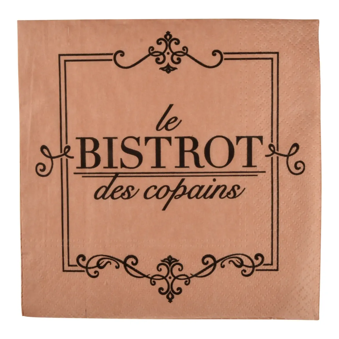 SET 20 SERVIETTES PAPIER 3 PLIS 33X33CM BISTROT
