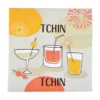 SET 20 SERVIETTES PAPIER 3 PLIS 33X33CM TCHIN TCHIN