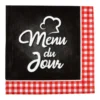SET 20 SERVIETTES PAPIER 3 PLIS 33X33CM MENU DU JOUR