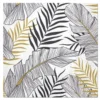 SET 20 SERVIETTES 3 PLIS FEUILLAGE FESTIF 33X33CM