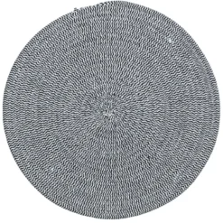 SET TABLE COTON NOIR D.38CM
