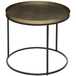 SET 2 TABLES CAFE METAL BASILE