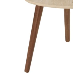 SET 3 TABLES CAFE MILEO EFFET TRAVERTIN