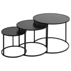 SET 3 TABLES CAFE NOAN NOIR