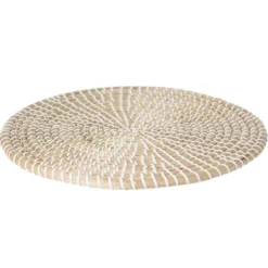 SET TABLE VANNERIE 35CM BLANC
