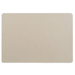 SET TABLE 30X43CM IMITATION CUIR BERGAME CREME