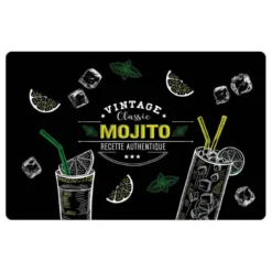 SET TABLE 28.5X44CM POLYPROPYLENE OPAQUE MOJITO