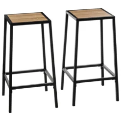 SET 2 TABOURETS DE BAR ALIAJ H.71.5CM