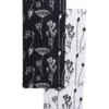 SET 2 TORCHONS CAPUCINE 50X70CM COTON NOIR