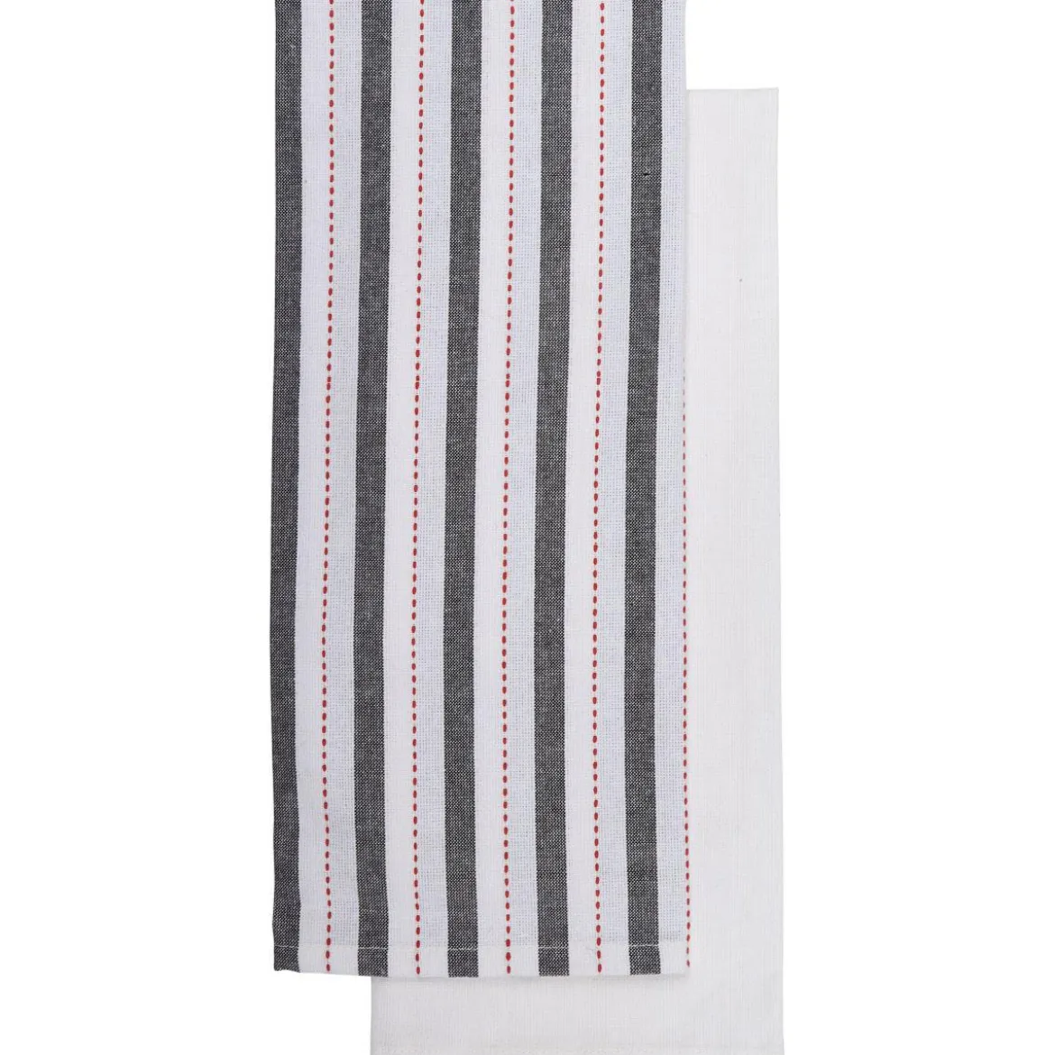 SET 2 TORCHONS CHARLIZE 50X70CM COTON NOIR