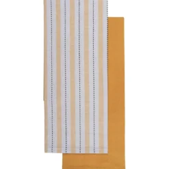 SET 2 TORCHONS CHARLIZE 50X70CM COTON JAUNE