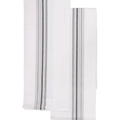 SET 2 TORCHONS GASTON 50X70CM COTON GRIS
