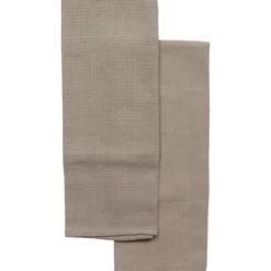 SET 2 TORCHONS JUSTIN 50X70CM COTON TAUPE