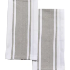 SET 2 TORCHONS LENA 50X70CM COTON POLYESTER BEIGE