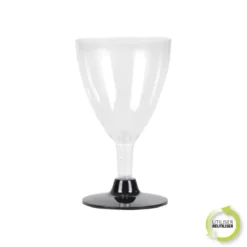 SET 6 VERRES A PIED EAU VIN 18CL NOIR