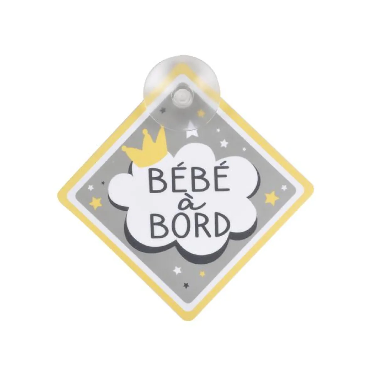 SIGNALETIQUE BEBE A BORD 12.5X12.5CM A VENTOUSE