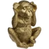 SINGE SAGESSE RESINE OR OREILLE H.17CM