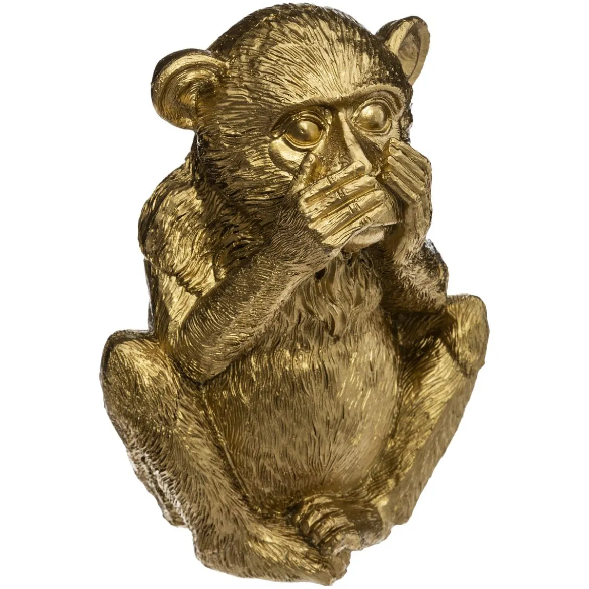 SINGE SAGESSE RESINE OR YEUX H.17CM