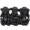 SINGES SAGESSE TRIO NOIR H.12.5CM