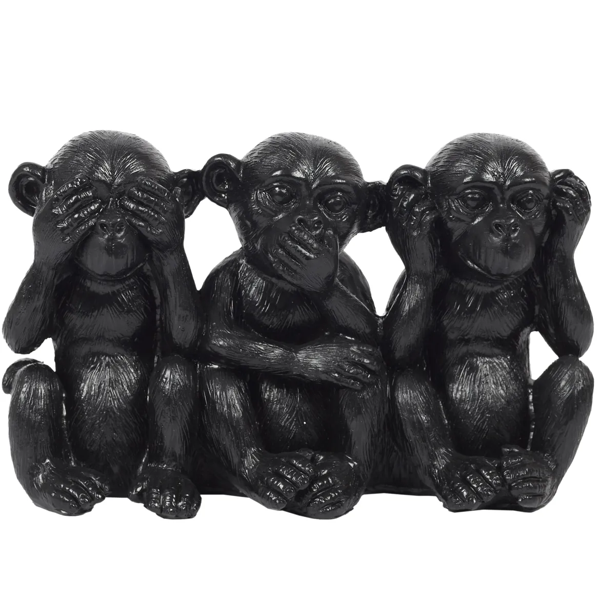 SINGES SAGESSE TRIO NOIR H.12.5CM