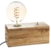 SOCLE AMPOULE BOIS TIBU