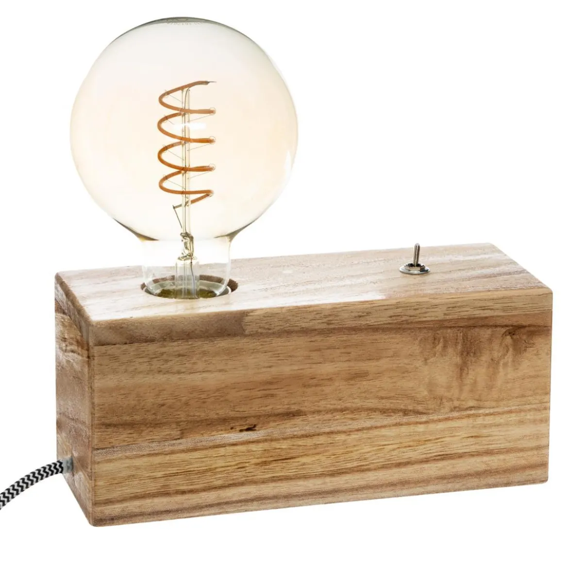 SOCLE AMPOULE BOIS TIBU