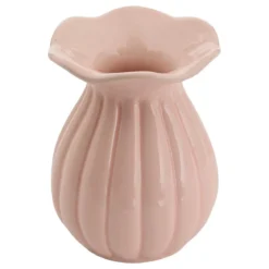 SOLIFLORE CERAMIQUE FLEUR DE ROSE H.11.8CM