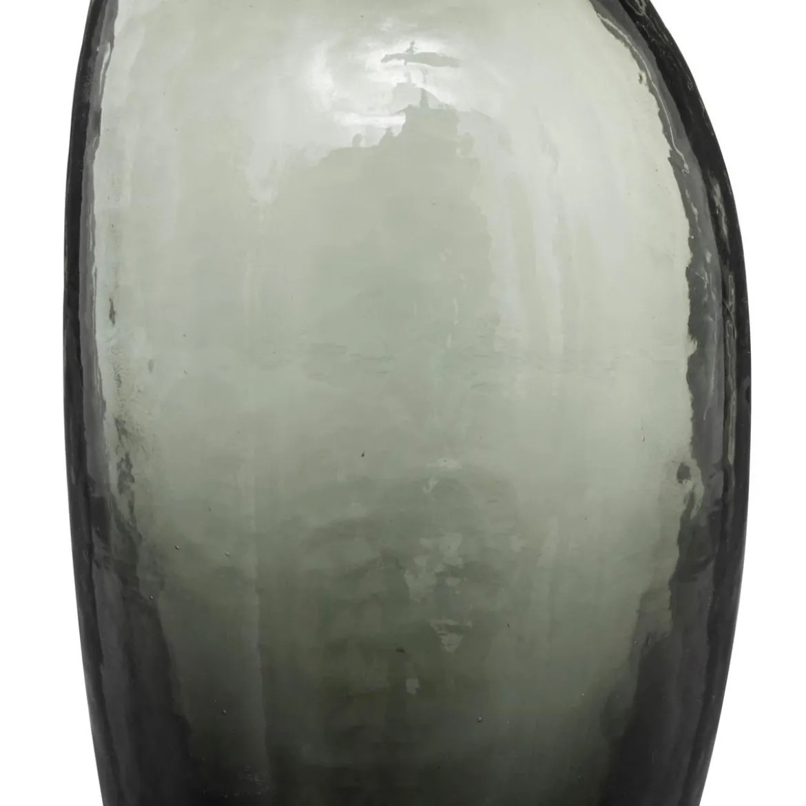 SOLIFLORE IRREGULIER VERRE GRIS H.20CM