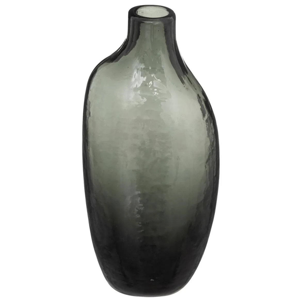 SOLIFLORE IRREGULIER VERRE GRIS H.20CM