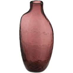 SOLIFLORE IRREGULIER VERRE PRUNE H.20CM