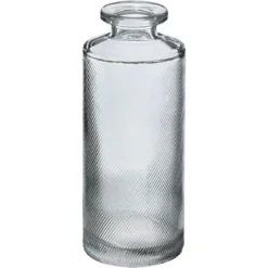 SOLIFLORE VAE VERRE STRIE VERT H.13.5CM X3 PIECES