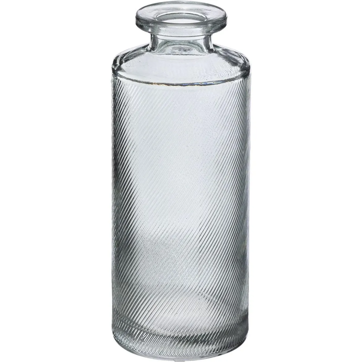 SOLIFLORE VAE VERRE STRIE VERT H.13.5CM X3 PIECES