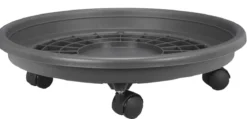 SOUCOUPE ROULETTES D.31CM GRIS