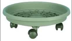 SOUCOUPE ROULETTES D.40CM VERT ARGILE