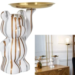 STATUE DECO BLANC VIDE POCHE