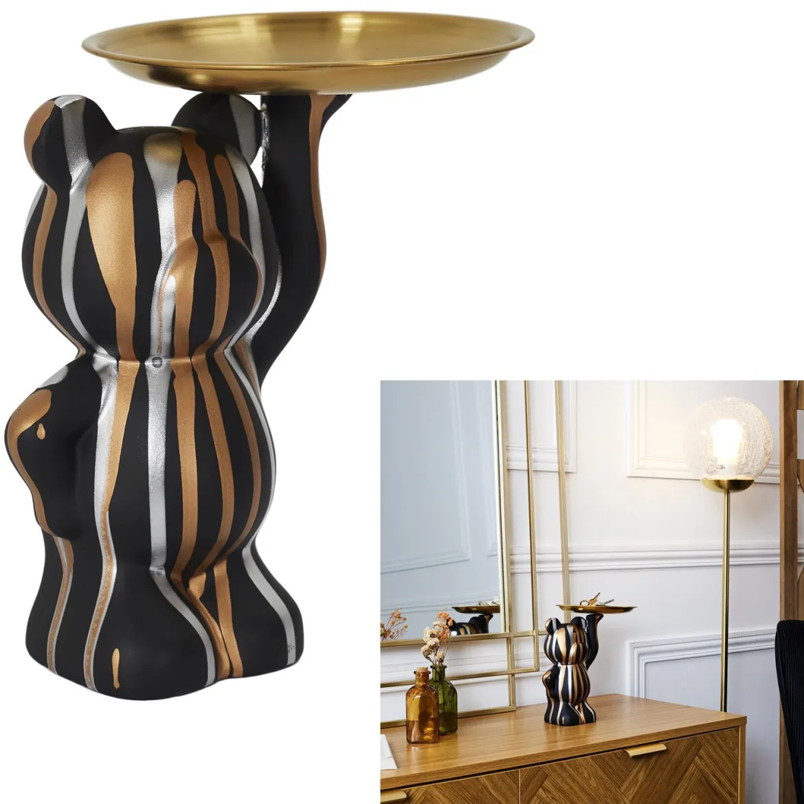 STATUE DECO NOIR VIDE POCHE