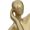 STATUE FEMME COLLECTIONNEUR OR H.25CM