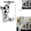 STATUE OURSON VIDE POCHE ARGENT H12CM