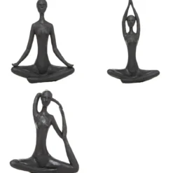 STATUE YOGA RESINE LINA H.22CM