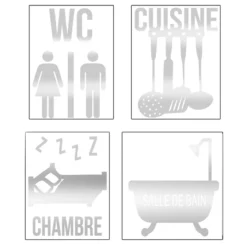 STICKER MIROIR PLAQUE DE PORTE