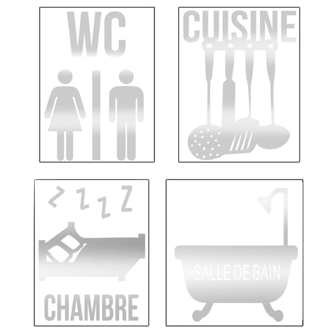 STICKER MIROIR PLAQUE DE PORTE