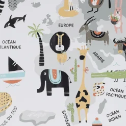 STICKER MURALE MAPPEMONDE 90X60CM