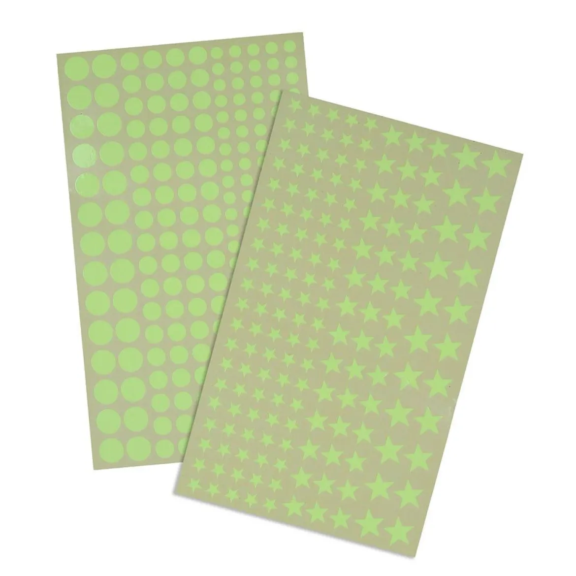 STICKER MURALE PHOSPHORESCENT ROND ET ETOILE