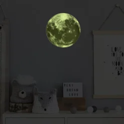 STICKER MURALE PHOSPHORESCENT LUNE 25CM