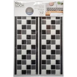 STICKER PETITS CARREAUX FRISE NOIR